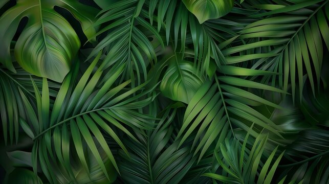 Natural Beauty of Tropical Green Leaves© Devian Art
