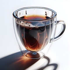 coffee break isolated glass cup with coffee 