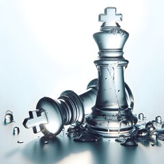 chess king defeated melting