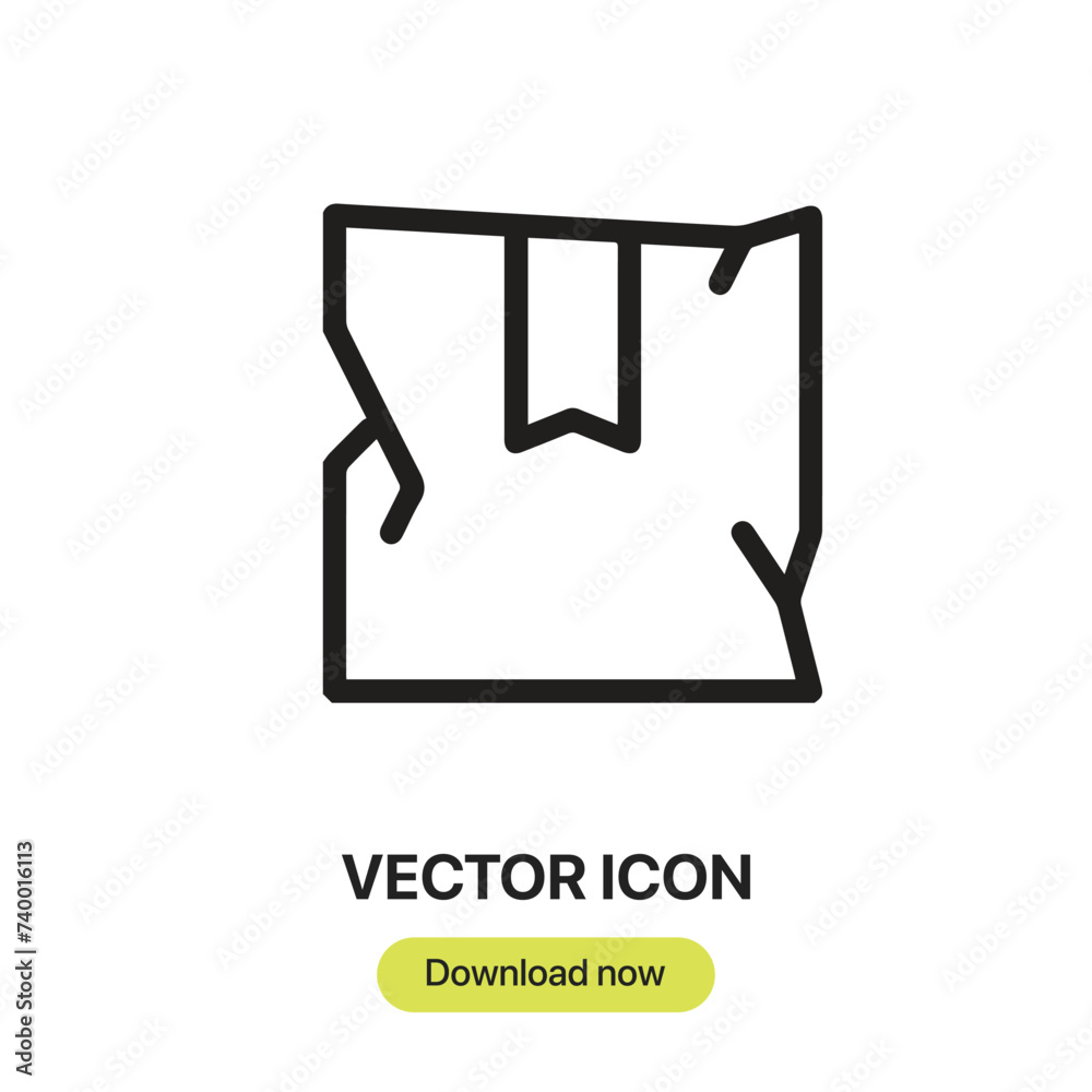 Leinwandbilder box icon vector. linear-style sign for mobile concept and web design. box symbol illustration. pixel