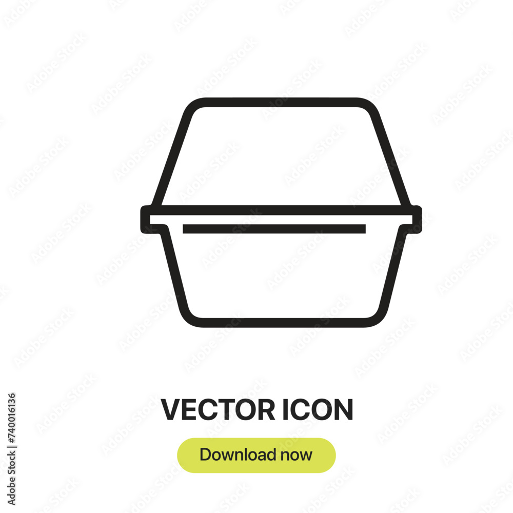Fototapete hamburger icon vector. linear-style sign for mobile concept and web design. hamburger symbol illustr