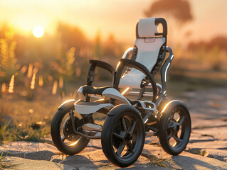 3d render of a personal mobility device that adapts to terrain and user needs