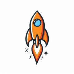 Vector Logo of Rocket, Illustration