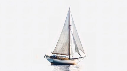 Sailboat Isolated on a Transparent Background

