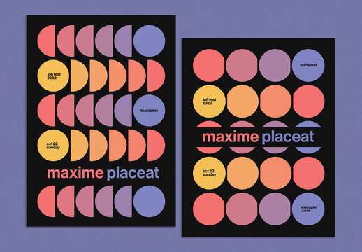 Stylish Minimal Style Geometric Poster Design Layout