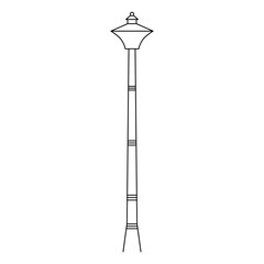 Street Lamp Icon Line Art