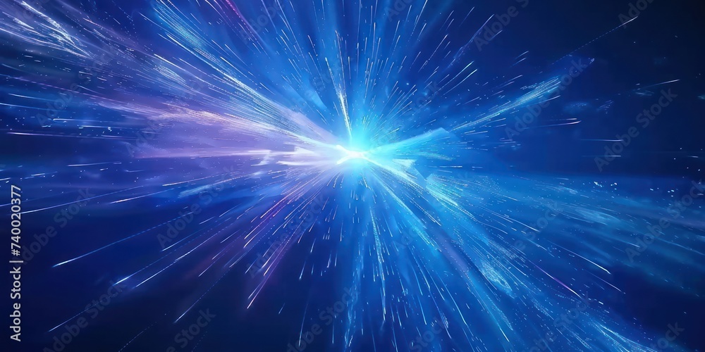 Poster explosive light burst illustration as dynamic background vivid of glowing energy and abstract space 