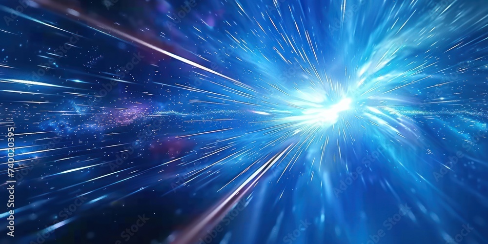 Poster explosive light burst illustration as dynamic background vivid of glowing energy and abstract space 