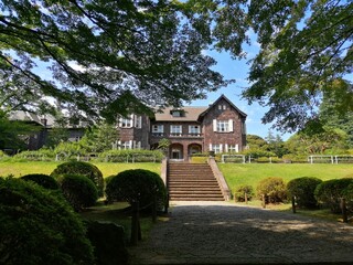 western house in kyu-furukawa garden, japan