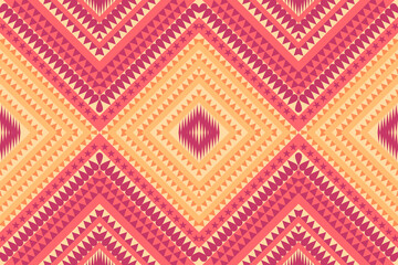 pattern ethnic designs geometric shapes Triangular color tear drop ikat yellow brown tribal pattern designs pattern for Textile printing business Wallpaper carpet fabric Cushions