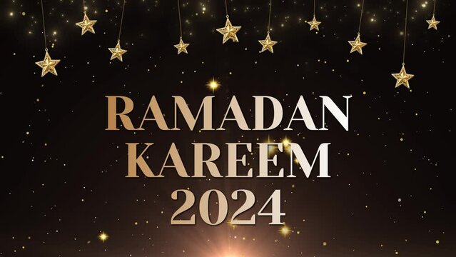 Ramadan Kareem 2024 Wishes Animated Motion Graphic with Glittering and Shining Stars | Ramadan Mubarak 2024 