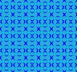 Original seamless abstract pattern on a blue background suitable for fabric or wallpaper