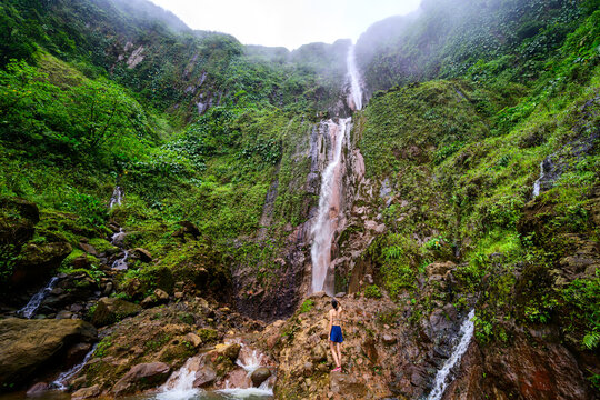 waterfall in the mountains