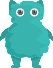 Monster icon cartoon vector. Alien animal. Troll funny cute
