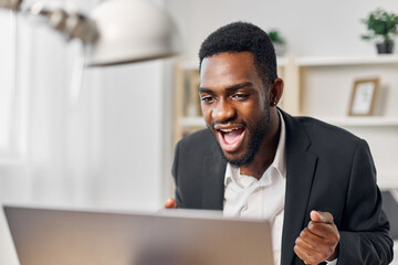 african man job online laptop american computer freelancer student office american education