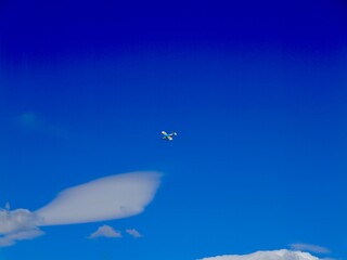 Plane flying near the Aeroclub de Castelló, El Grao de Castellón, Valencia, Spain © Yaroslav Ivanovych