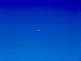 Plane flying near the Aeroclub de Castelló, El Grao de Castellón, Valencia, Spain