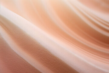 Abstract soft background of peach color, sand texture with waves.