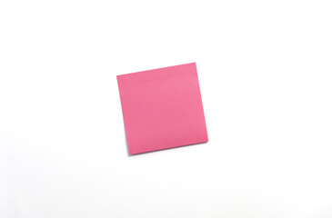 Pink empty post-it reminder. Write you message note. 
