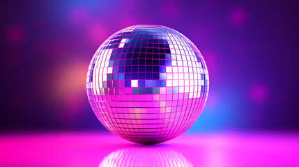 Disco ball illustration, multicolor music background