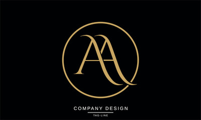 AA, A Abstract Letters Logo Monogram Design