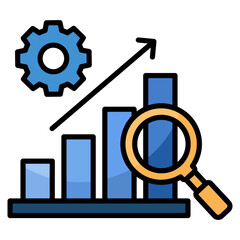 Growth Chart  Icon Element For Design