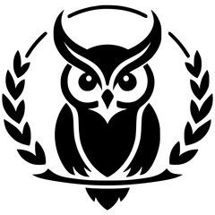 The owl silhouette is simple and elegant