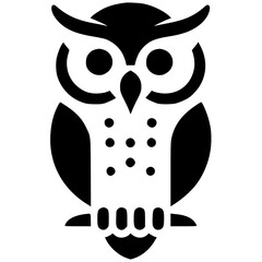 The owl silhouette is simple and elegant