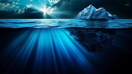 Küchenrückwand glas motiv Submerged iceberg as seen from underwater © Kondor83
