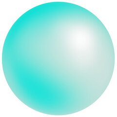 3d aqua blue jewelry pearl gem ball. Cute soft gradient dreamy core y2k sphere. Sea shell mermaid	