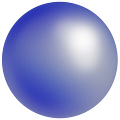 3d  blue jewelry pearl gem ball. Cute soft gradient dreamy core y2k sphere. Sea shell mermaid luxury