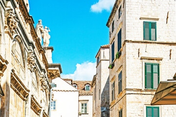 old building in Dubrovnik on a sunny day. travel around Europe