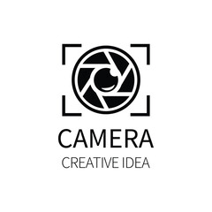Fototapeta premium Camera Creative Concept Logo Design Template