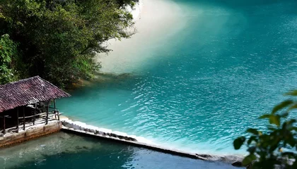 Zelfklevend Fotobehang pool in the tropical island © nhDuy