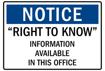 Safety data sheet sign and labels