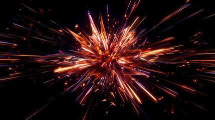 Explosive Light Burst in Dark Space