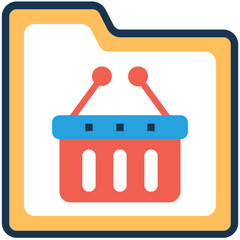 An icon of folder flat vector 