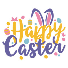 Happy Easter background, card, poster. Vector
