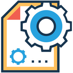 An icon of management flat vector 