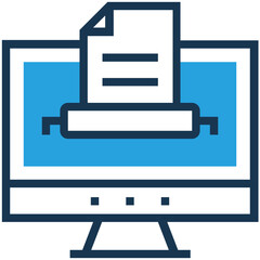 An icon of content flat vector 