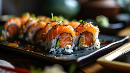 Sushi on a plate