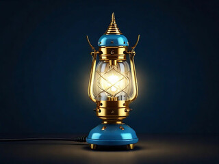 Ramadan Realistic Lamp Light HD quality on dark nevi blue background 5000/5000 pixel