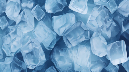 Ice cubes background, suitable for refreshing drinks or hydration concept - obrazy, fototapety, plakaty
