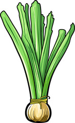 Leek clipart design illustration