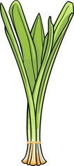 Leek clipart design illustration