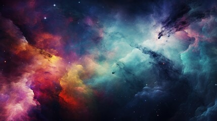 Obraz na płótnie Canvas Space galaxy background, abstract cosmic explosion of colors