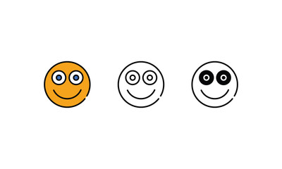 Happy icons vector stock illustration