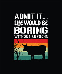 Classic aurochs retro vintage graphic t-shirt
