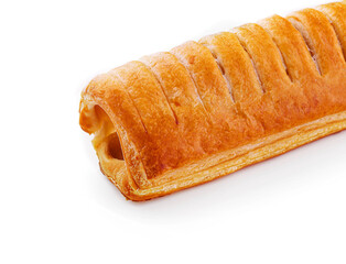 Fresh puff pastries isolated on a white background