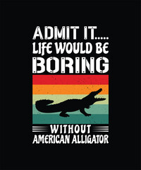 Classic american alligator retro vintage graphic t-shirt